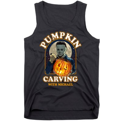 Funny Halloween Pumpkin Carving With Michael Tank Top