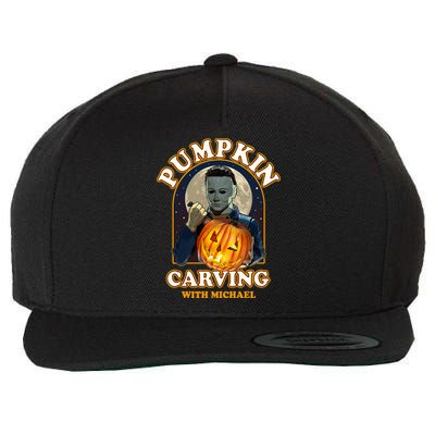 Funny Halloween Pumpkin Carving With Michael Wool Snapback Cap