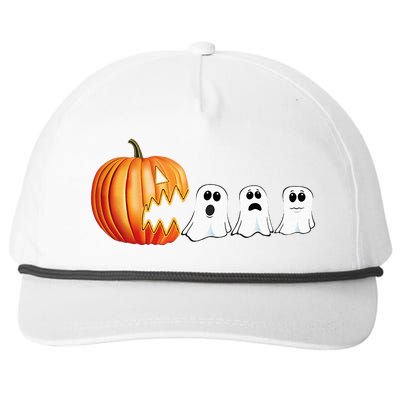 Funny Halloween Pumpkin Ghosts Jack O Lantern Snapback Five-Panel Rope Hat