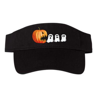 Funny Halloween Pumpkin Ghosts Jack O Lantern Valucap Bio-Washed Visor