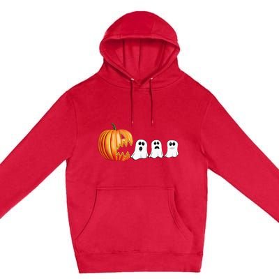 Funny Halloween Pumpkin Ghosts Jack O Lantern Premium Pullover Hoodie