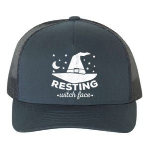 Funny Halloween Party Witch Hat Costume Resting Witch Face Cool Gift Yupoong Adult 5-Panel Trucker Hat