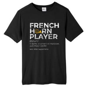 French Horn Player Definition Funny French Horn Tall Fusion ChromaSoft Performance T-Shirt