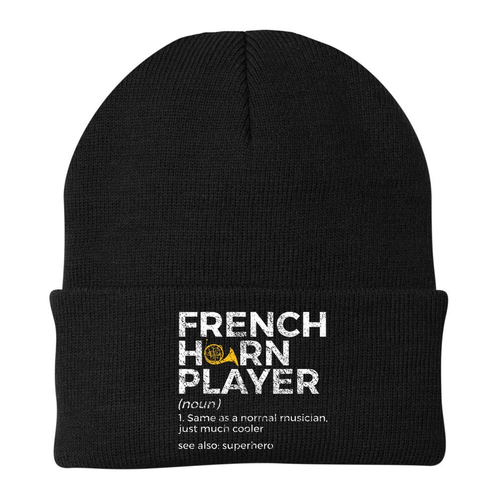 French Horn Player Definition Funny French Horn Beanie
