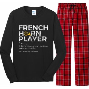 French Horn Player Definition Funny French Horn Long Sleeve Pajama Set