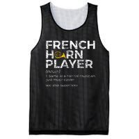 French Horn Player Definition Funny French Horn Mesh Reversible Basketball Jersey Tank