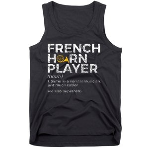 French Horn Player Definition Funny French Horn Tank Top