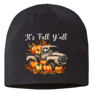 Fall Harvest Pumpkin Truck Autumn Tree Thanksgiving Sustainable Beanie