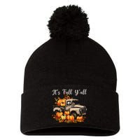 Fall Harvest Pumpkin Truck Autumn Tree Thanksgiving Pom Pom 12in Knit Beanie