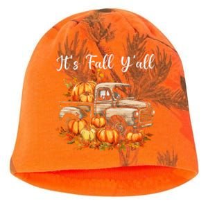 Fall Harvest Pumpkin Truck Autumn Tree Thanksgiving Kati - Camo Knit Beanie