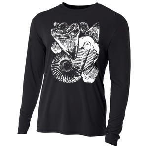 Fossil Hunter Paleontologist Fossil Hunting Cooling Performance Long Sleeve Crew