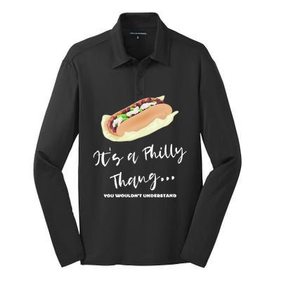 Funny Hoagie, Philadelphia Citizen, Its A Philly Thing Silk Touch Performance Long Sleeve Polo