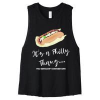 Funny Hoagie, Philadelphia Citizen, Its A Philly Thing Women's Racerback Cropped Tank