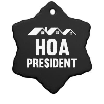 Funny Hoa President Funny Homeowners Association Ceramic Star Ornament