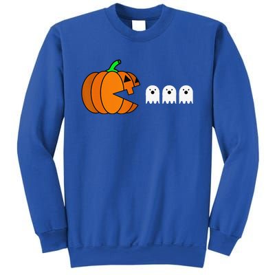 Funny Halloween Pumpkin Eating Ghost Gamer Sweatshirt