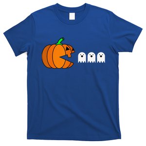 Funny Halloween Pumpkin Eating Ghost Gamer T-Shirt