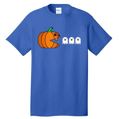 Funny Halloween Pumpkin Eating Ghost Gamer Tall T-Shirt