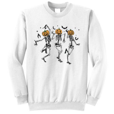 Funny Halloween Pumpkin Dancing Skeleton Costume  Sweatshirt