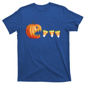 Funny Halloween Pumpkin Jack O Lantern Eating Candy Corn T-Shirt