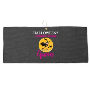 Funny Halloween Queen Flying Witch Funny Gift Large Microfiber Waffle Golf Towel