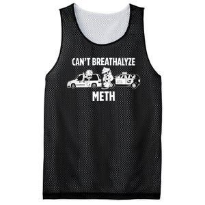 Funny Humor Quote Saying Can’T Breathalyze Meth Mesh Reversible Basketball Jersey Tank