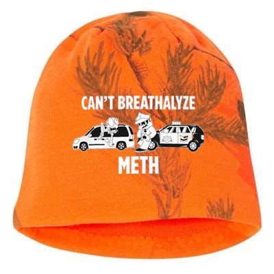 Funny Humor Quote Saying Can’T Breathalyze Meth Kati - Camo Knit Beanie