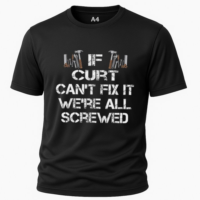 Funny Handyman Quote Personalized Curt Gift Cooling Performance Crew T-Shirt