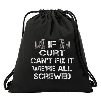 Funny Handyman Quote Personalized Curt Gift Drawstring Bag