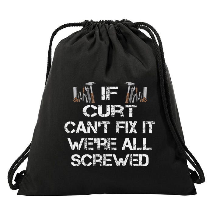 Funny Handyman Quote Personalized Curt Gift Drawstring Bag