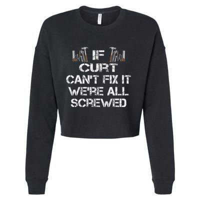 Funny Handyman Quote Personalized Curt Gift Cropped Pullover Crew