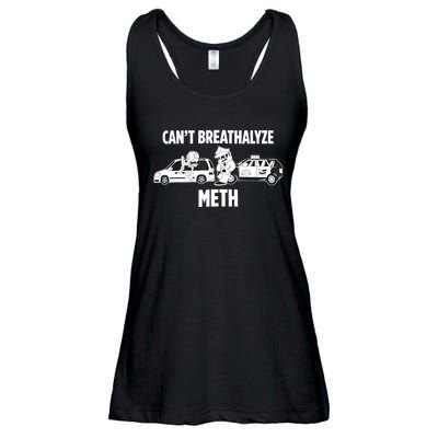 Funny Humor Quote Saying Can’T Breathalyze Meth Ladies Essential Flowy Tank