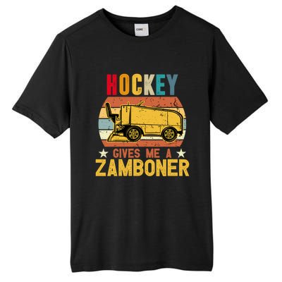 Funny Hockey Quotes Hockey Gives Me A Zamboner Vintage Funny Gift Tall Fusion ChromaSoft Performance T-Shirt