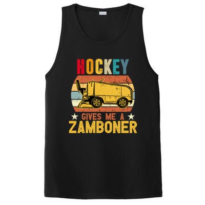 Funny Hockey Quotes Hockey Gives Me A Zamboner Vintage Funny Gift PosiCharge Competitor Tank