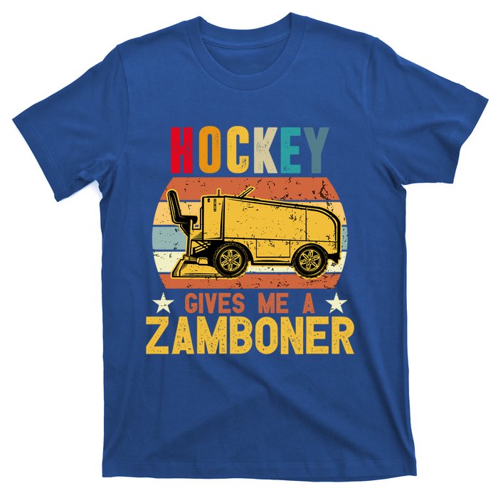 Funny Hockey Quotes Hockey Gives Me A Zamboner Vintage Funny Gift T-Shirt