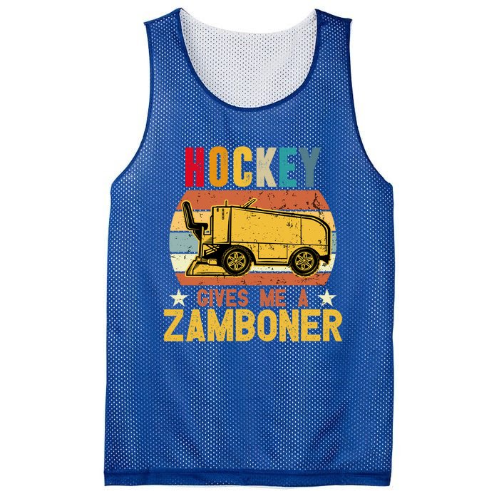 Funny Hockey Quotes Hockey Gives Me A Zamboner Vintage Funny Gift Mesh Reversible Basketball Jersey Tank