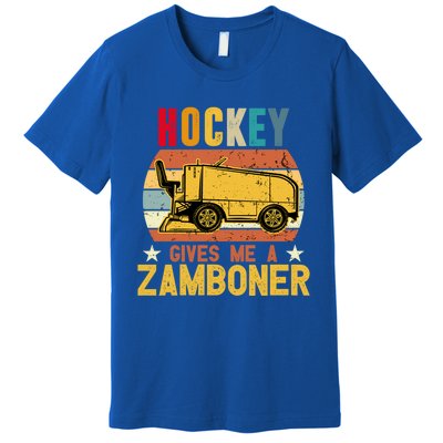 Funny Hockey Quotes Hockey Gives Me A Zamboner Vintage Funny Gift Premium T-Shirt