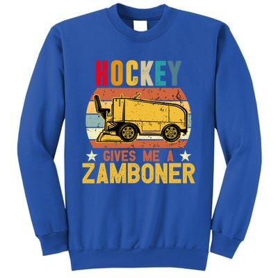 Funny Hockey Quotes Hockey Gives Me A Zamboner Vintage Funny Gift Tall Sweatshirt