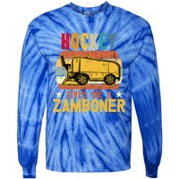 Funny Hockey Quotes Hockey Gives Me A Zamboner Vintage Funny Gift Tie-Dye Long Sleeve Shirt