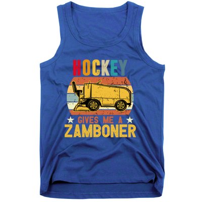 Funny Hockey Quotes Hockey Gives Me A Zamboner Vintage Funny Gift Tank Top