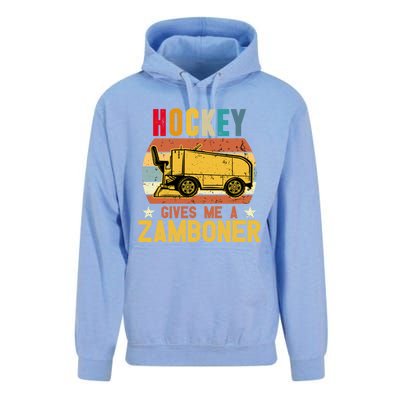 Funny Hockey Quotes Hockey Gives Me A Zamboner Vintage Funny Gift Unisex Surf Hoodie