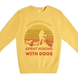 Funny Hiking Quote Retro Cool Hiker Design Hiking For Premium Crewneck Sweatshirt