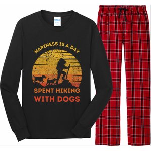 Funny Hiking Quote Retro Cool Hiker Design Hiking For Long Sleeve Pajama Set