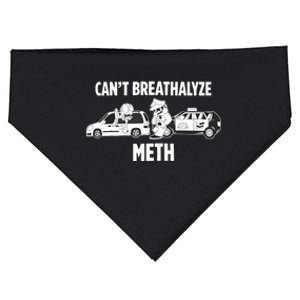 Funny Humor Quote Saying Can’T Breathalyze Meth USA-Made Doggie Bandana