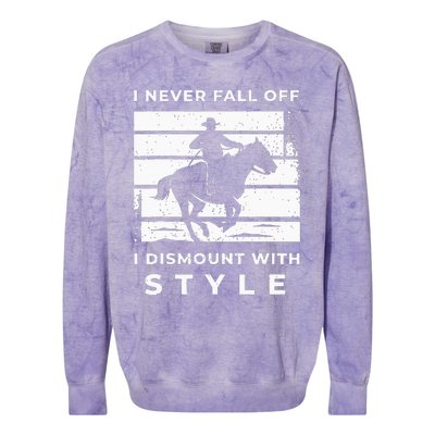 Funny Horse Quote Outfit For A Lover Of Horse Colorblast Crewneck Sweatshirt