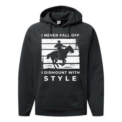 Funny Horse Quote Outfit For A Lover Of Horse Performance Fleece Hoodie