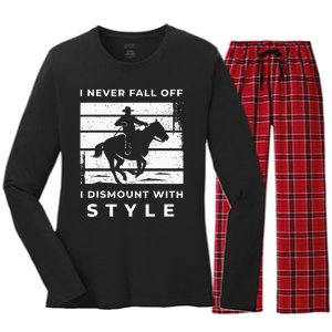 Funny Horse Quote Outfit For A Lover Of Horse Women's Long Sleeve Flannel Pajama Set 