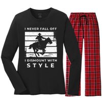 Funny Horse Quote Outfit For A Lover Of Horse Women's Long Sleeve Flannel Pajama Set 