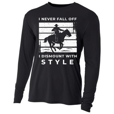 Funny Horse Quote Outfit For A Lover Of Horse Cooling Performance Long Sleeve Crew