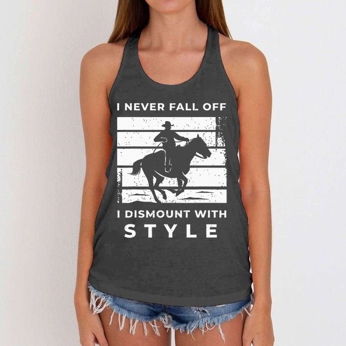 Funny Horse Quote Outfit For A Lover Of Horse Women's Knotted Racerback Tank