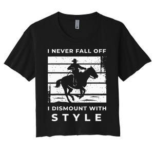 Funny Horse Quote Outfit For A Lover Of Horse Women's Crop Top Tee